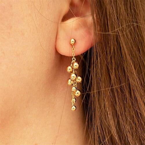 Real 14K Gold Filled Earrings Handmade Gold Jewelry Boho Oorbellen Brinco Vintage Women Jewelry Fine Jewelry Drop Earrings