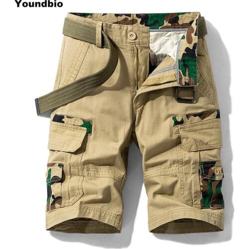 Summer Cargo Shorts Men Camouflage Pure Cotton Multiple Pocket Jogging Fit Shorts Brand Clothing Mens Cargo Short Pants