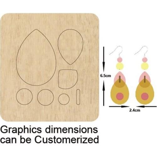 Stacked leaf tassel earring cutting die,Custom Size Leather round Cutting Die, round earring pendent cutter, cutting machine cut