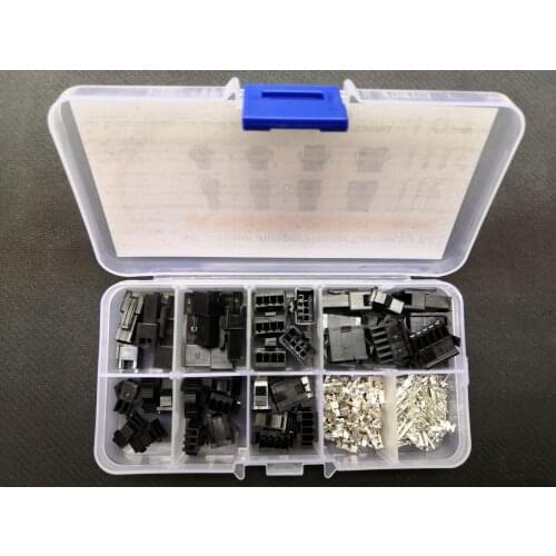 1box SM-2P SM-2R JST SM2.54 2/3/4/5/P Pin kit JST SM wire Connector Plug socket Pitch 2.54MM Female and Male Housing+Terminals