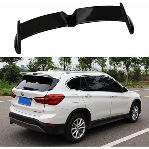 Car Styling ABS Plastic Painted Black White Blue Color Rear Roof Trunk Wing Boot Roof Spoiler For BMW X1 2016 2017 2018 2019