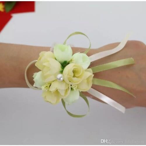 Wedding favors wedding decorations wedding flowers artificial flower wrist corsage bridesmaid hand wrist flower sisters flower