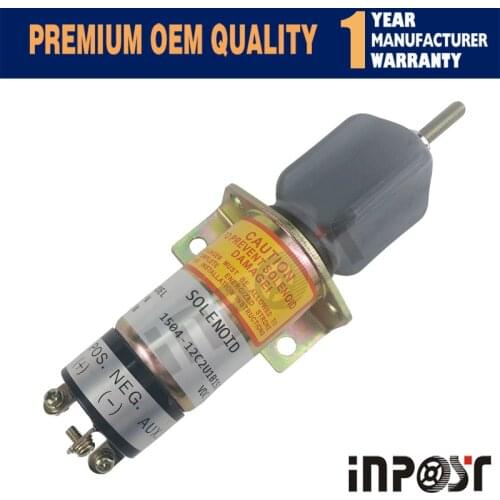 In Stock 1504-12C2U1B1S1 12V Fuel Shutoff Solenoid For Kubota DF-750 3 terminals