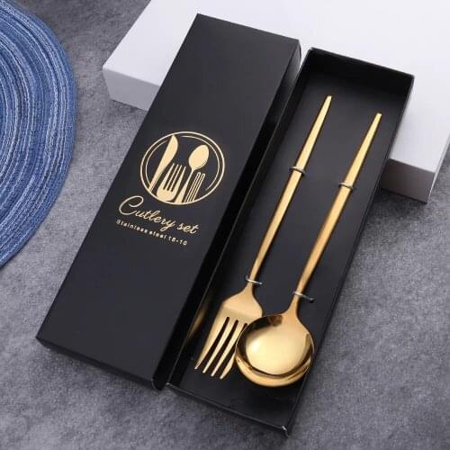 Y Stainless steel tableware set Knife fork European Western Food Steak Knife Dessert Spoon Coffee spoon Suit