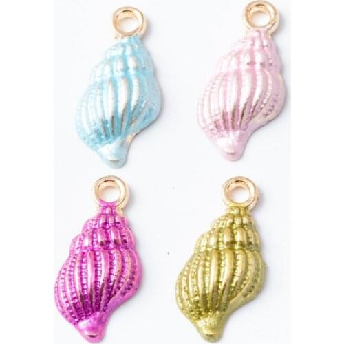 YEPENGFEI 40 PCS conch Charms Alloy jewelry Pendants for Jewelry Making DIY Handmade Craft Accessories js2193