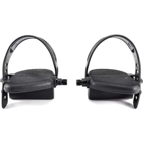 1 Pair Bike Pedal Set Anti-slip Pedal Strap Pedal Set For Gym Bicycle Universal Foot Pedal Is Perfect For Exercise Training Bike