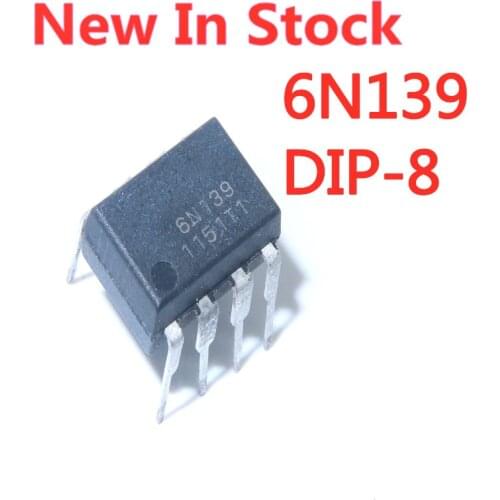 10PCS/LOT 6N139 A6N139 EL6N139 DIP-8 Single Channel/High Speed Optocoupler Isolator New In Stock