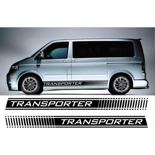 2PCS For VW Transporter Side Decals Stickers Camper Van Graphics T4 T5 T6 Caddy Vinyl Accessories