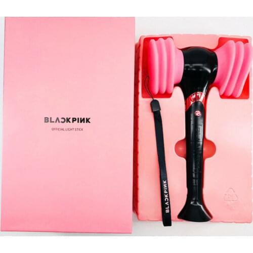 2019 Fashion Brand New Hot Black pink Squares Up Pop-Up Official Goods Light Stick Keyring Key Ring