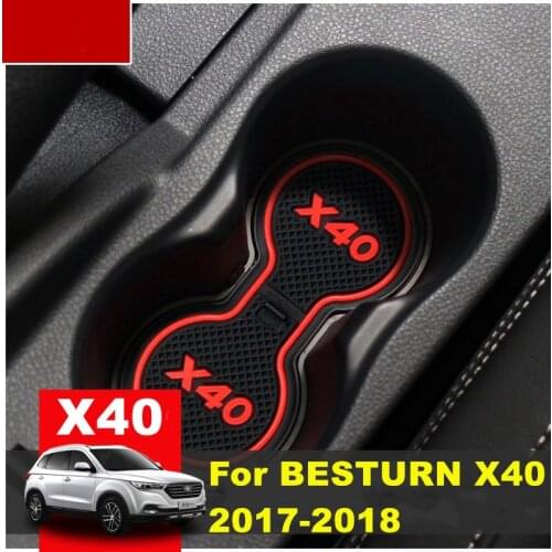 3D Rubber Mat For BESTURN X40 2017-2018 Lnterior Anti Slip Mat Door Slot Pad Cup Cushion Groove Mat Car Accessories