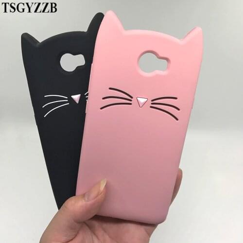 3D Silicon Case For Huawei Y5 II Cute Cat Phone Cases For Huawei Y6 2017 Y7 2018 P40 Pro P30 P20 Lite Back Cover Cartoon Fundas