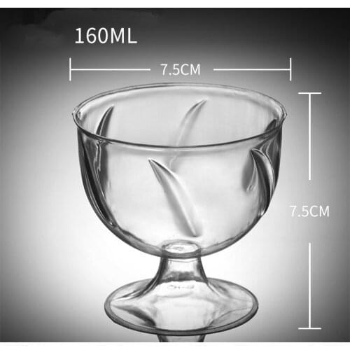 50pcs Net red mousse cake pastry transparent plastic cup diy pudding yogurt jelly dessert cup party favors goblet wine cup 160ml