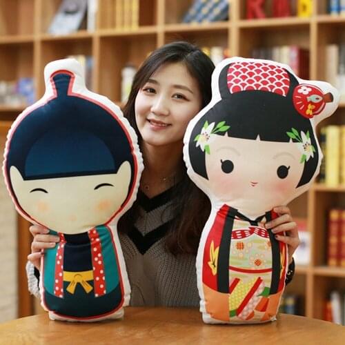 60 cm Japanese Traditional Appearance Soft Baby Doll Plush Toys PP Cotton Stuffed Toys For Children Home Decoration