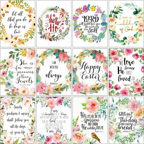 EverShine Diamond MosaicText Cross Stitch Diamond Painting Flowers Rhienstones Art Kits Bead Embroidery Handmade Hobby Gift