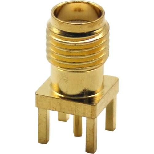 SMA Female Jack Solder Nut Edge PCB Clip Straight Mount Gold Plated RF Connector Receptacle Solder 2/5/10Pcs