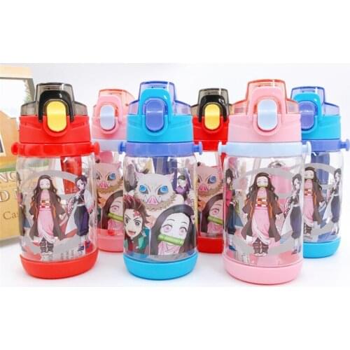 IVYYE Kimetsu no Yaiba Fashion Anime Water Bottles Cartoon Drinkware School Children Summer Home Gifts Unisex