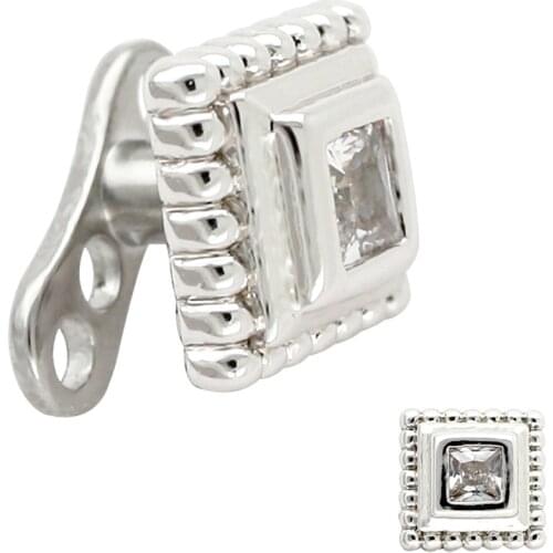JHJT Dermal Anchor G23 Titanium Square Shape SKIN Piercing Jewelry