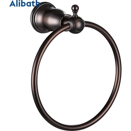 Hand Towel Ring Holder Brown Wall Mounted Bathroom Accessories Solid Brass Round Hanging Towel Hanger Ring Towel rack