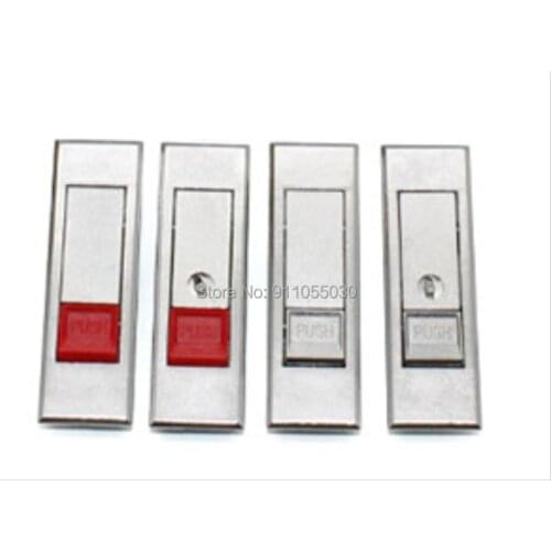 Red Silver Push Button Cabinet cam lock Panel Lock MS603 Push to open Electric Cabinet Tool box fire box tin cabinet Lock MS720