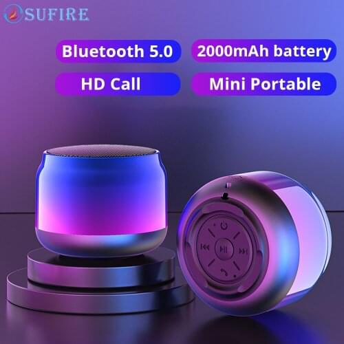Mini Bluetooth Speaker With Microphone Supports Voice Calls Outdoor Portable Extra Bass Noise Reduction Surround Sound