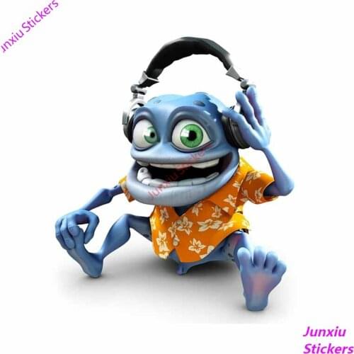 Cartoon Car Sticker Funny Crazy Frog Auto Waterproof Cover Scratch Funny Sticker Window Motorcycle Fine Decal Decor PVC 13x12cm