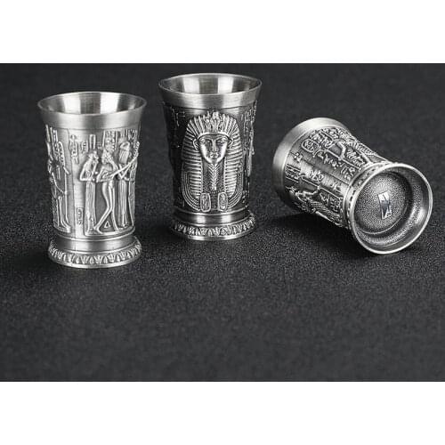 Ancient Egyptian Shot Glass Set Antique Bronze Shape A Cup Of Creative Alloy B52 Cocktail Wine Glasses Bar Sets For Vodka