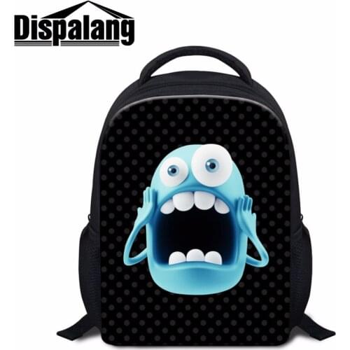 Dispalang 3D crazy face small backpack for primary students kids school book bags for kindergarten boys girls campus satchel bag