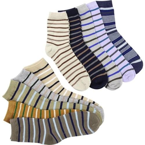 5 Pairs Men Cotton Socks Spring Summer Autumn Short Ankle Breathable Deodorant Men Sock Vintage Striped Casual Funny Socks Meias