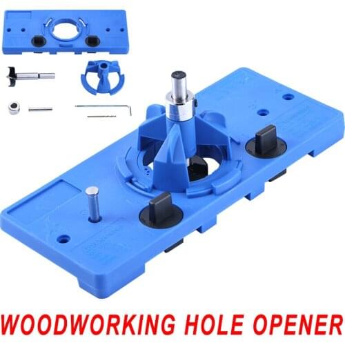 New Durable 35mm Concealed Hinge Drilling Jigs Hinge Hole Saw Jig Drilling Guide Locator Woodworking Drill Makers DIY Tools