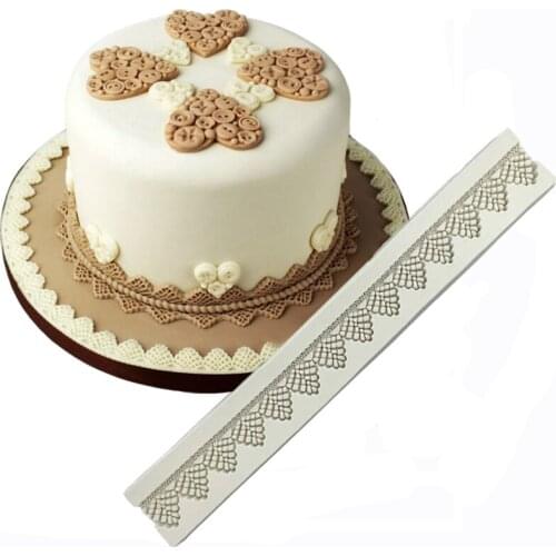 Wholesale 10 Pcs/lot Laces Silicone Sugarcraft Molds Fondant Cake Decorating Tools Silicone Soap Moulds