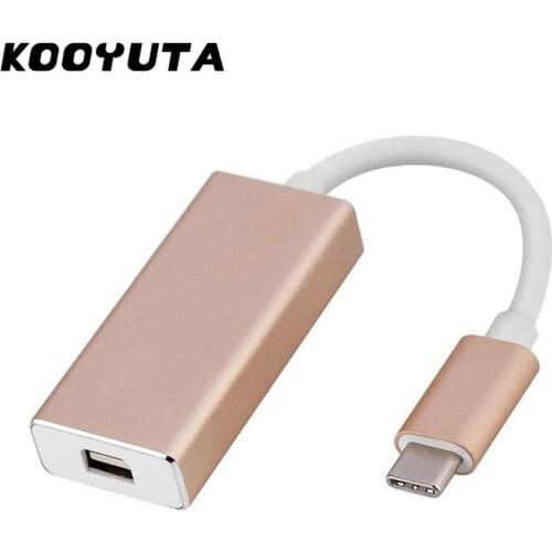 Type C to Mini Displayport Adapter USB 3.1 Type-C to Mini DP Cable Support 4K HDTV Converter For Macbook Projector Type-C Cable