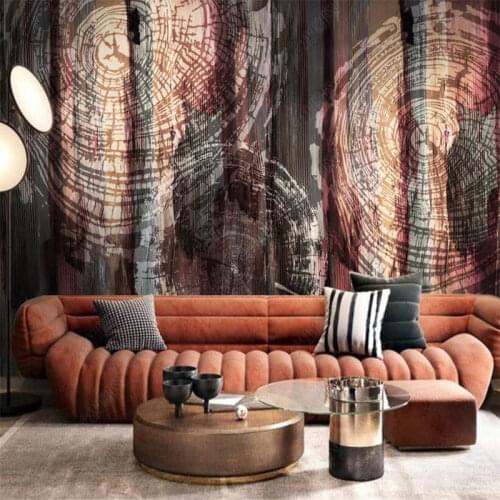 Custom simple plank wood grain 3D wall paper coffee shop home decor mural bedroom self-adhesive wallpaper Papel De Parede 3D