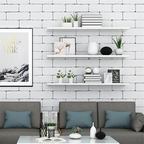 WELLYU retro brick pattern Nordic style wallpaper ins modern minimalist background wall paper white brick papel de parede