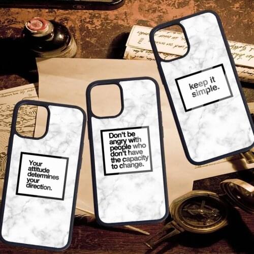 Marble Alphabetic text pattern Luxury Phone Case PC for iPhone 11 12 pro XS MAX 8 7 6 6S Plus X 5S SE 2020 XR