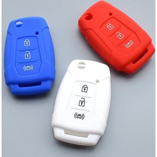 Silicone Key Case for Car Flip Folding for SSANGYONG TIVOLAN ACTYON KYRON REXTON Korando rubber protect shell