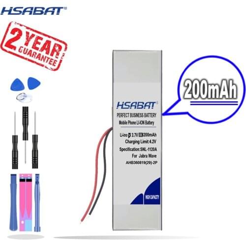 New Arrival [ HSABAT ] 200mAh AHB360819(29)-2P Replacement Battery for Jabra Wave