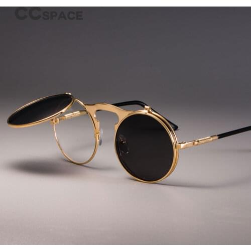 3057 STEAMPUNK Metal Round Sunglasses Men Women Retro CIRCLE SUN GLASSES Brand Designer Fashion Eyewear Shades UV Protection