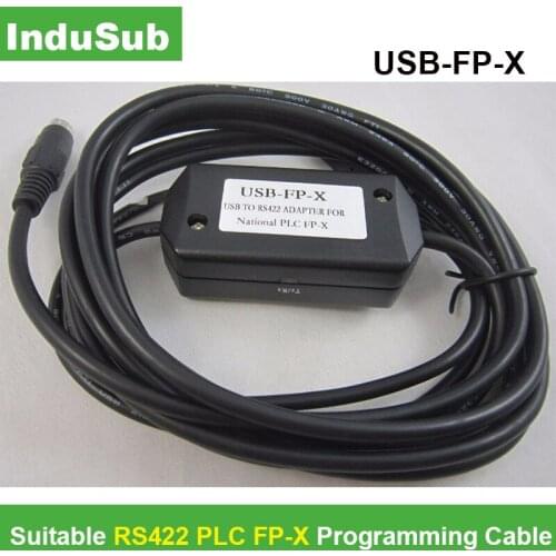Compatible Program Cable USB-FP-X USB-FPX USB to RS422 Adapter for National FP-X PLC USBFPX Free Shipping
