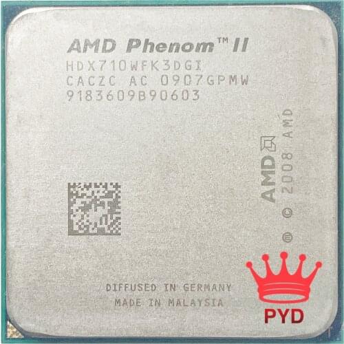 AMD Phenom II X3 710 2.6 GHz Triple-Core CPU Processor HDX710WFK3DGI Socket AM3