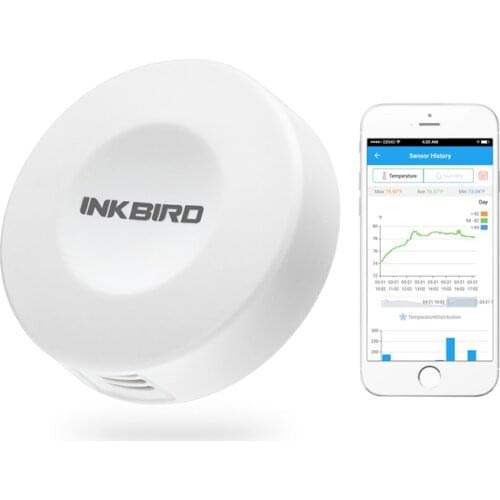 Inkbird Temperature and Humidity Smart Sensor IBS-TH1 Mini Wireless Thermometer & Hygrometer for iPhone/ Android Home Greenhouse