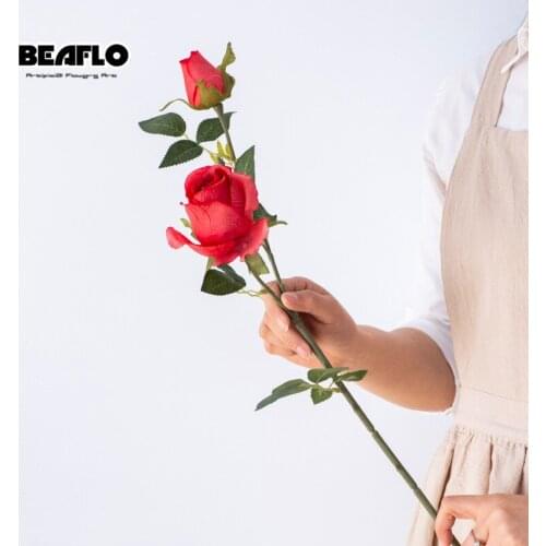 1pc Artificial Flowers Tea Rose Bud Home Decor Rose Silk Flower Party Garden Faux Fake Flowers For Wedding Home Decoration