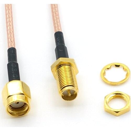 100pcs WIFI router extension RP SMA Male Switch RP-SMA Female Pigtail RG316 CABLE