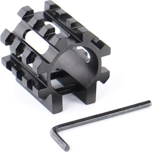 12GA Shotgun Magazine Tube Tri Rail Mount 1" Adapter 3 Rails 5 Position 25mm Picatinny Rail Mounts Barrel Laser Sight Base