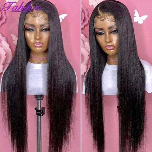 13x6 Lace Front Wig 13x4 Lace Frontal Straight Human Hair Wigs For Black Women Peruvian Remy Hair 5x5 Lace Closure Wig Tahikie
