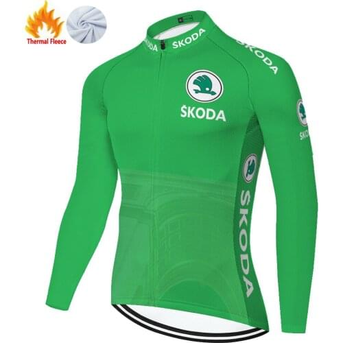 Classic team de france cycling jersey long sleeves men Winter Thermal Fleece Bike Clothing Bicycle bicycle jersey for men