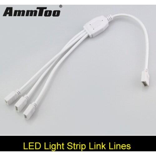 4Pin Connector for RGB Strip 1 to 3 Connection Wire with 4 Pin Female Connector for 3528 5050 3014 SMD RGB LED Strip Ribbon Tape