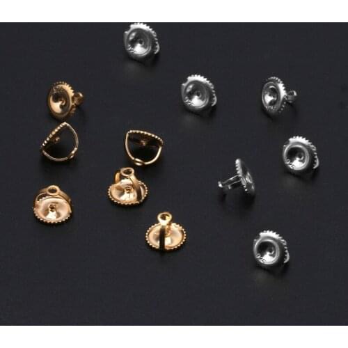 5 Pairs Secure Locking Sterling Silver Screw on Stud Earring Backs Replacements F3MD