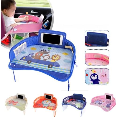 Car Baby Seat Table Portable Multifunctional Cartoon Baby Child Kid Car Safety Seat Chair Tray Toy Food Drink Cellphone Holder