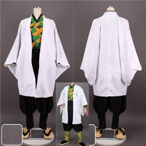Demon Slayer:Kimetsu No Yaiba Sabito Kimono Uniforms Cosplay Costume Halloween Costume Dress