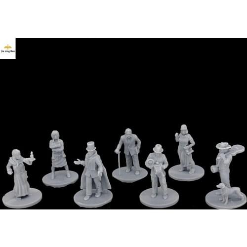 Arkham Horror Figurines Resin Figure Modelismo Board Game Investigator Modelling Model Kit Diy Unpainted Kits Diorama